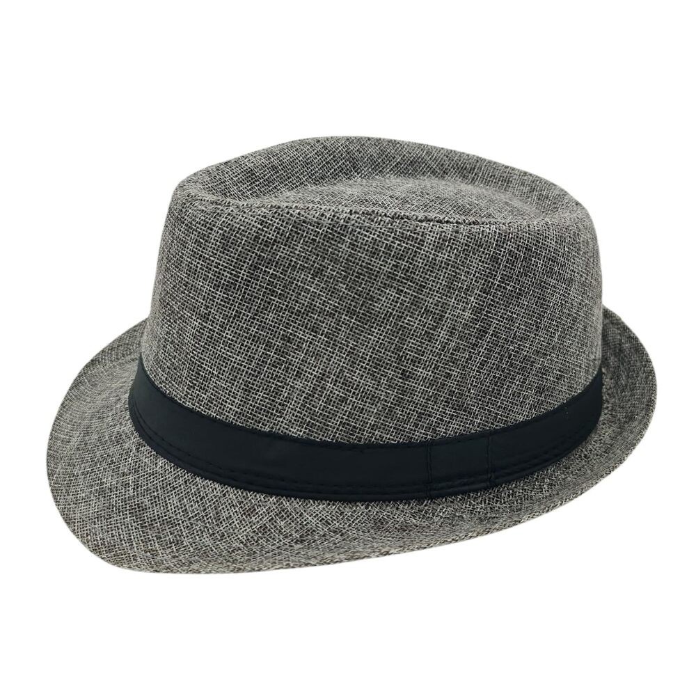 3871 Unisex Classic 1920s Fedora Hat Short Brim Panama Trilby Hat Summer